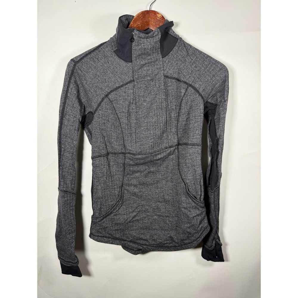 Lululemon Athletica Women's‎ Gray Herringbone Athletic Jacket Size 6